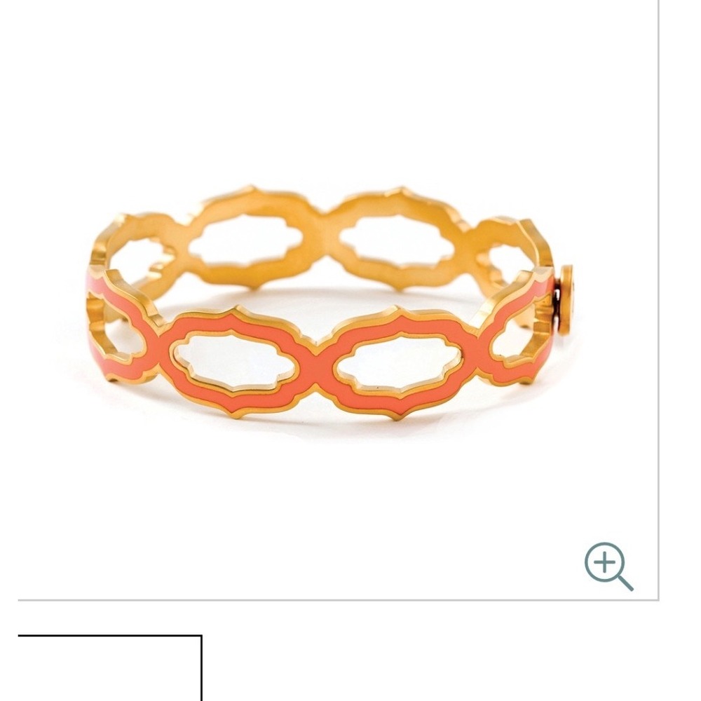 Coral Cut Cartouche Bangle Fashion Spartina 449‎ OS Coral Gold bracelet
